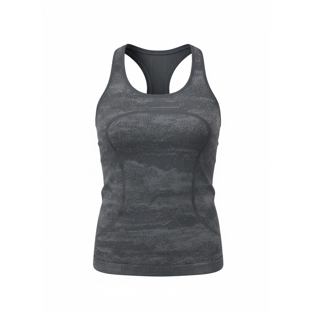 Lululemon Swiftly Speed Racerback Tank Top Blue Grey Space Dye Size 10